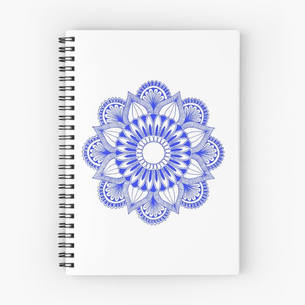 Item preview, Mandala de flores (azul / blanco) designed and sold by Calen Picard-Carroll.