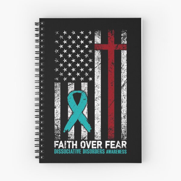 Item preview, Christian Distressed USA Flag Cross Faith Over Fears Dissociative Disorders Awareness designed and sold by Brad-FI.