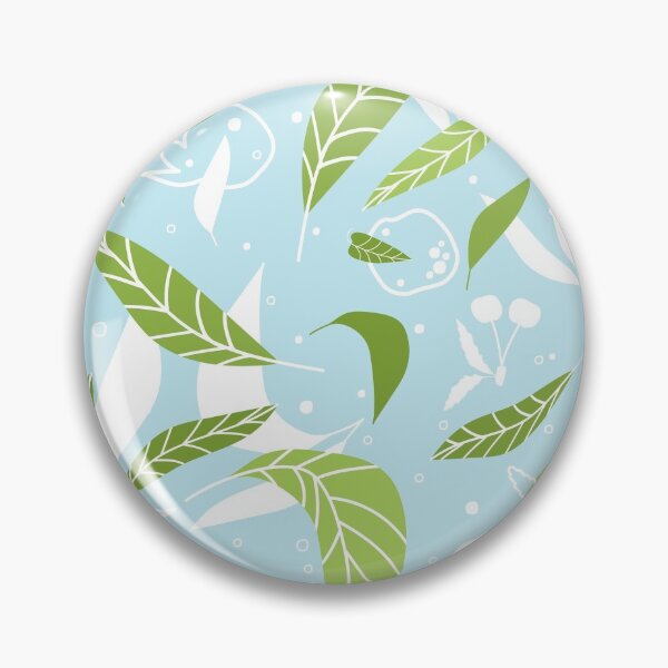 Item preview, Green blue summer leaves seamless pattern designed and sold by essskina.