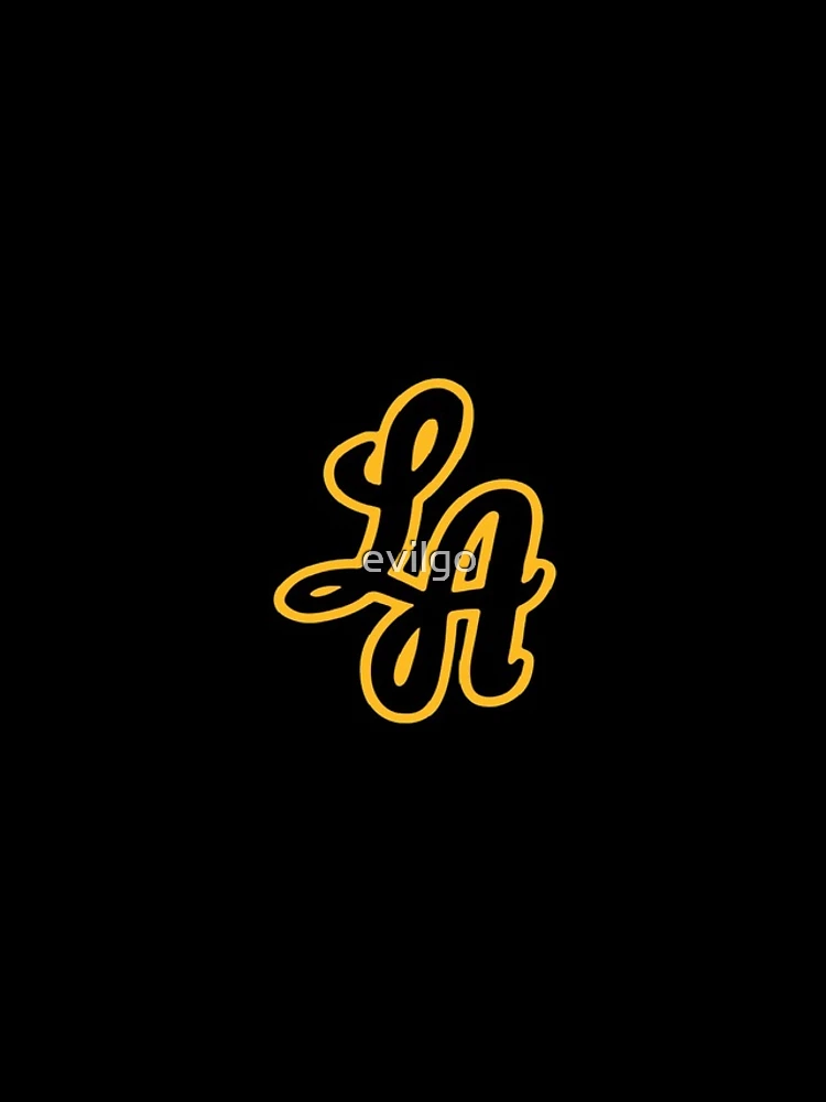Thumbnail 4 of 4, iPhone Case, LA Script Sticker designed and sold by evilgo.