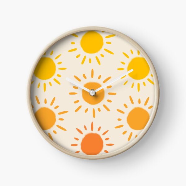 Item preview, Happy Retro Sun Pattern - Yellow Orange Red Palette designed and sold by illocharm.