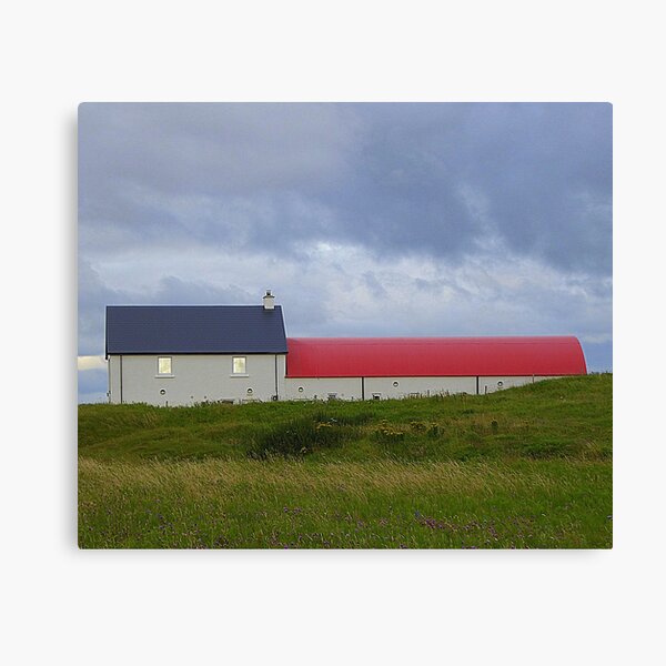 The Red Roofed Barn Canvas Print