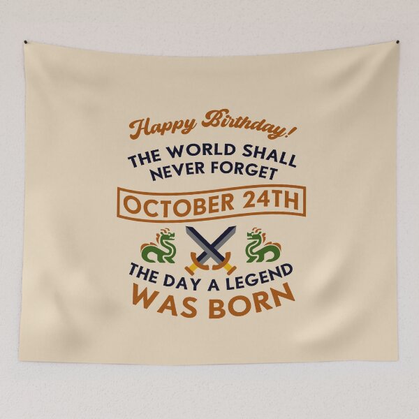 Item preview, October 24th The Day A Legend Was Born Dragons And Swords Design (Dark) designed and sold by Graograman.