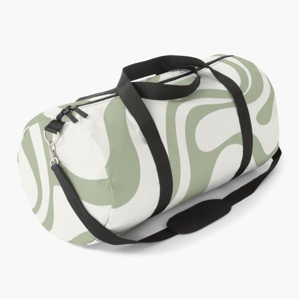 Item preview, Liquid Swirl Retro Contemporary Abstract in Sage Green and Nearly White designed and sold by kierkegaard.