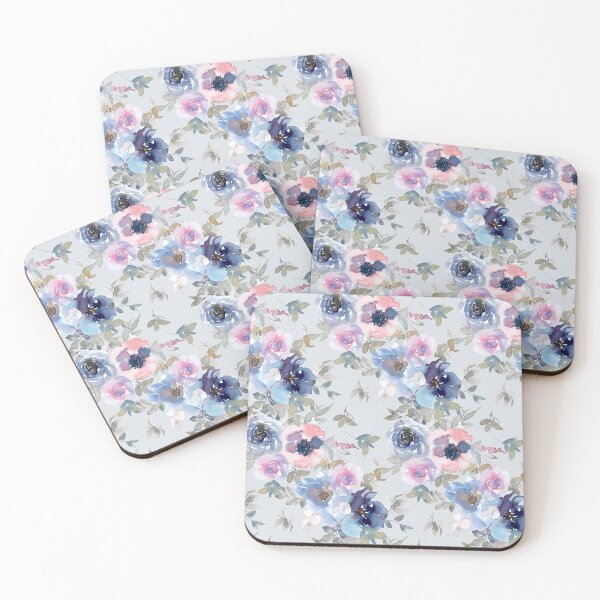 Item preview, Cute light blue watercolor flowers - pattern designed and sold by avalonmedia.