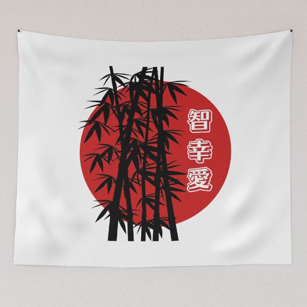 Item preview, Wisdom Happiness Love Japan Bamboo T-Shirt Cool Design Tee designed and sold by LJ4EVER.