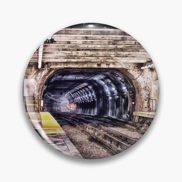 Item preview, Looking Into Mouth of Empty Grungy Blueline Subway Tunnel Boston MBTA designed and sold by Stephen Orsillo.