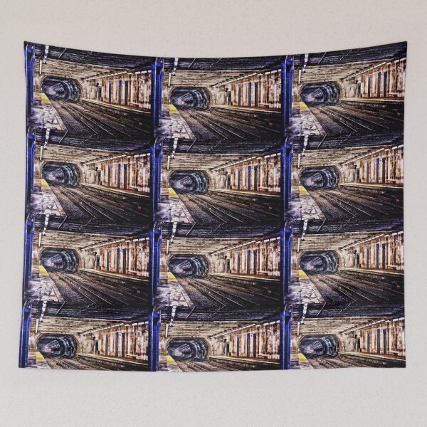 Item preview, Looking Into Mouth of Empty Grungy Blueline Subway Tunnel Boston MBTA designed and sold by Stephen Orsillo.