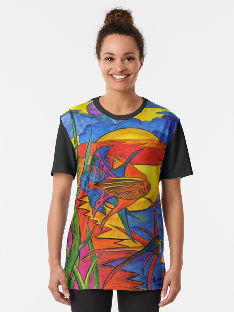 Alternate view of 3 FISH Graphic T-Shirt