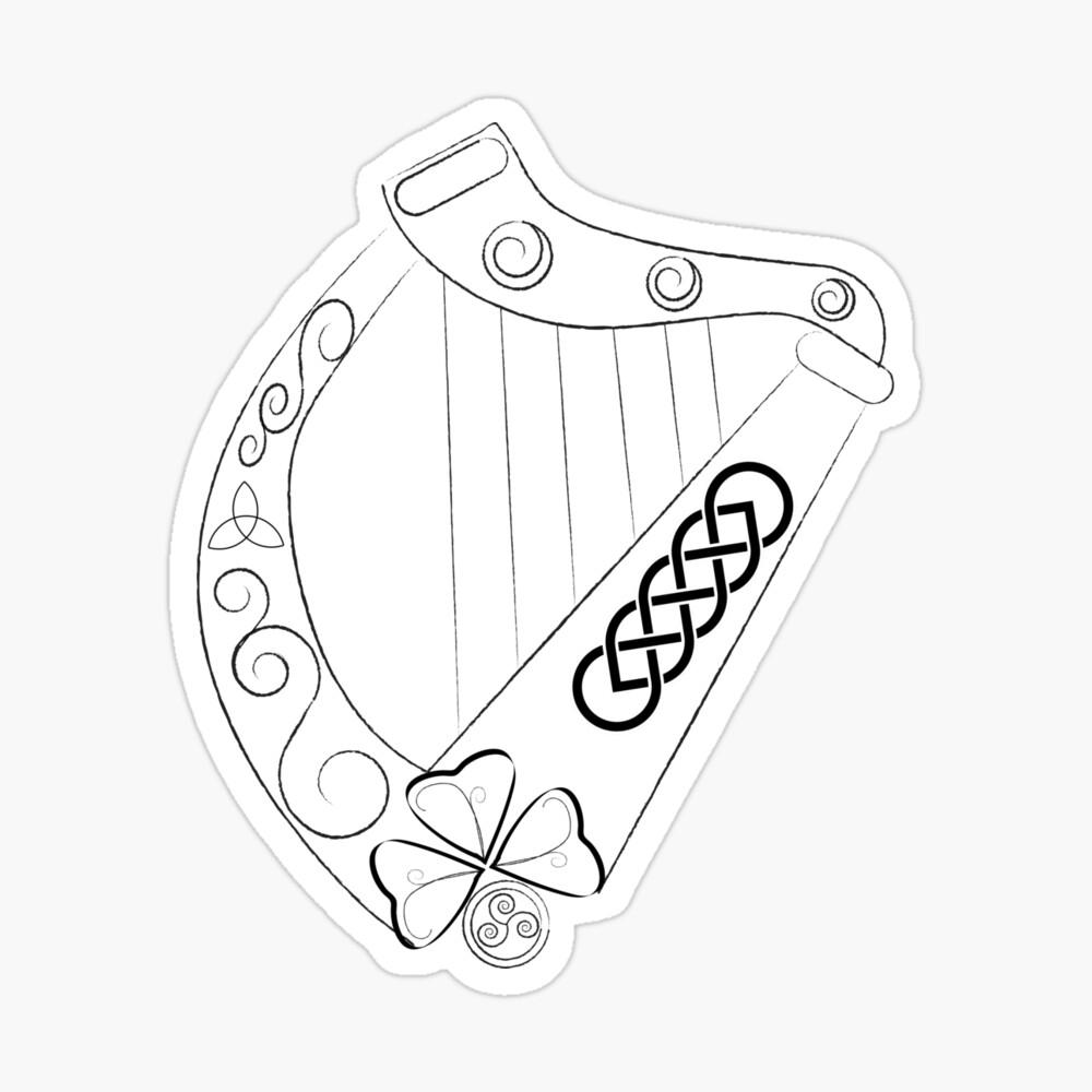 Irish Harp Drawing | ubicaciondepersonas.cdmx.gob.mx