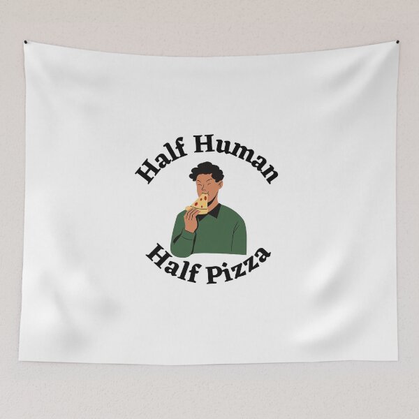 Item preview, Half Human Half Pizza Man designed and sold by tiredandbored.