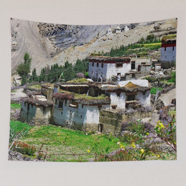 Artikelvorschau, Malerische traditionelle Himalaya-Dorfhäuser, Himalaya entworfen und verkauft von worldways.