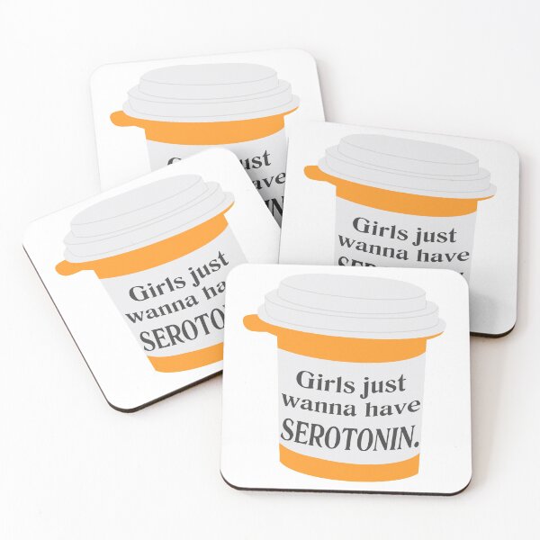 Item preview, Funny “girls just wanna have serotonin” quote designed and sold by Janie-O.