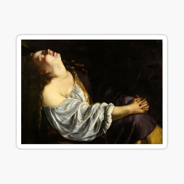 Mary Magdalene in Ecstasy by Artemisia Gentileschi Sticker