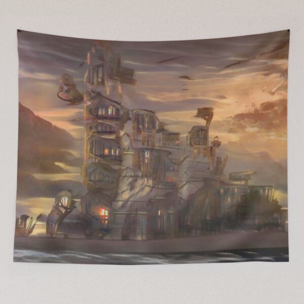 Item preview, Stormy Night at Caspar Castle designed and sold by Klementsen.