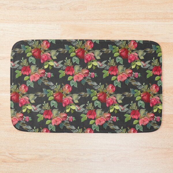 Item preview, Moody Flowers - dark retro watercolor roses pattern designed and sold by avalonmedia.