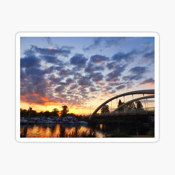 Sunset Over The Thames Sticker