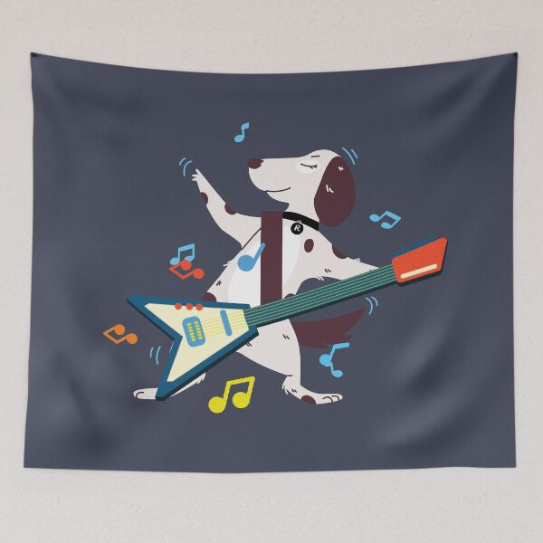 Item preview, Dog Playing Guitar designed and sold by SkyAfterDusk.