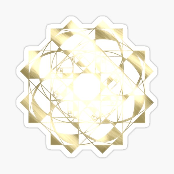 Golden Spiral Mandala Sticker