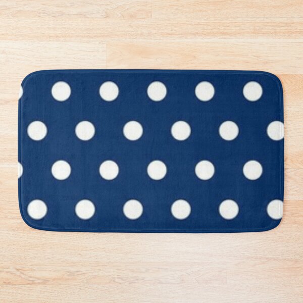 Item preview, Navy Blue Polka Dot Pattern designed and sold by TheCatmeow2000.