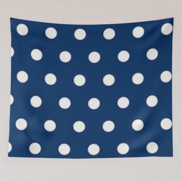 Item preview, Navy Blue Polka Dot Pattern designed and sold by TheCatmeow2000.