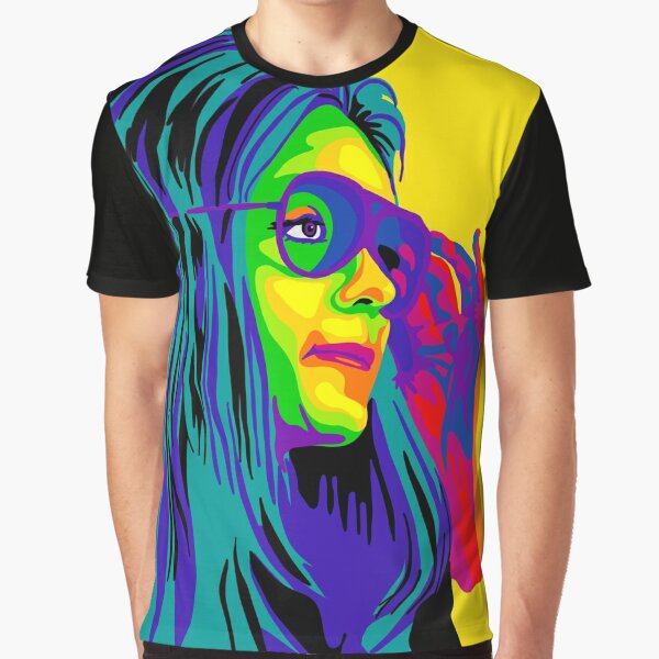 Gloria Steinem Rainbow Portrait Graphic T-Shirt