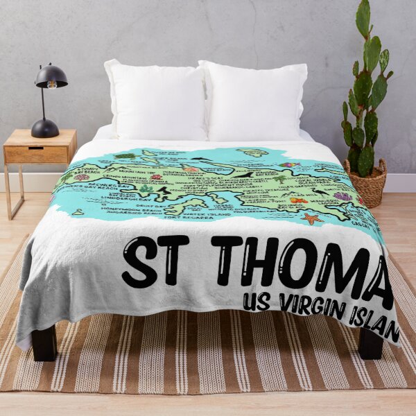 Item preview, St Thomas Map designed and sold by fiberandgloss.