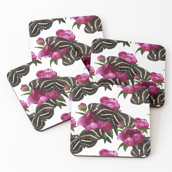 Item preview, Zebra Butterfly & Peonies Pattern Painting designed and sold by anatovas.
