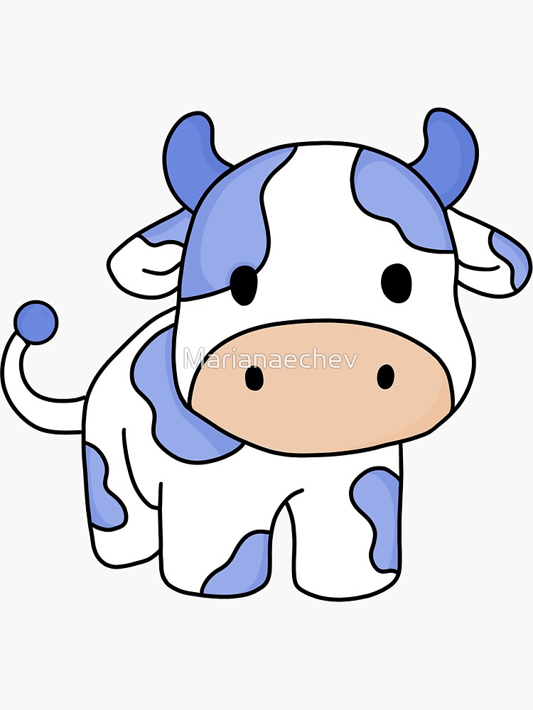 "blueberry cow " Sticker for Sale by Marianaechev Redbubble