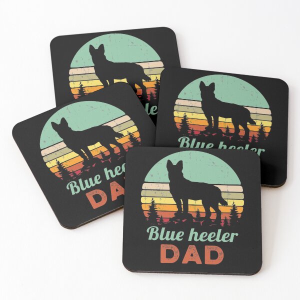 Item preview, Blue Heeler Dad T Shirt Blue Heeler Dog Shirt Dad Gift Dog Lover Gift Dog Dad Shirt Retro Vintage Gift Heeler Dog Dad Shirt designed and sold by corusmaiden.