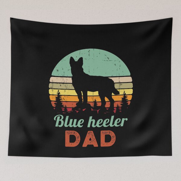 Artikelvorschau, Blue Heeler Dad T Shirt Blue Heeler Dog Shirt Dad Gift Dog Lover Gift Dog Dad Shirt Retro Vintage Gift Heeler Dog Dad Shirt entworfen und verkauft von corusmaiden.