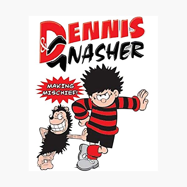 Item preview, Making Mischief. Classic Dennis the menace and Gnasher, vintage style.  designed and sold by TirnanOg020.