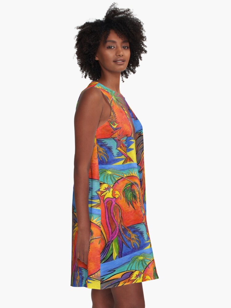 Thumbnail 2 of 4, A-Line Dress, FIREBIRD designed and sold by michaeltodd.