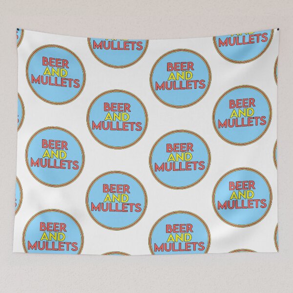 Item preview, Beer and mullets funny american meme designed and sold by Captain-Jackson.