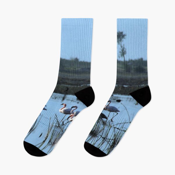 Item preview, Flamingos Birds Wading River Bank Lake designed and sold by worldways.