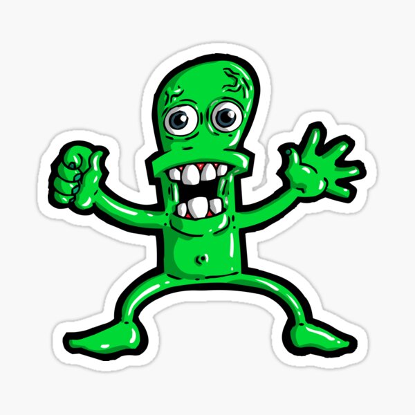 Green alien Sticker