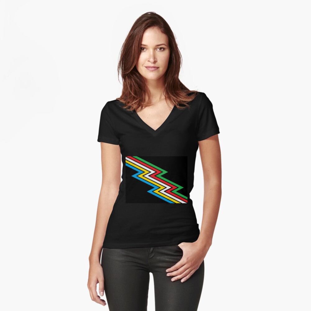 Item preview, Fitted V-Neck T-Shirt designed and sold by uniqueitems.