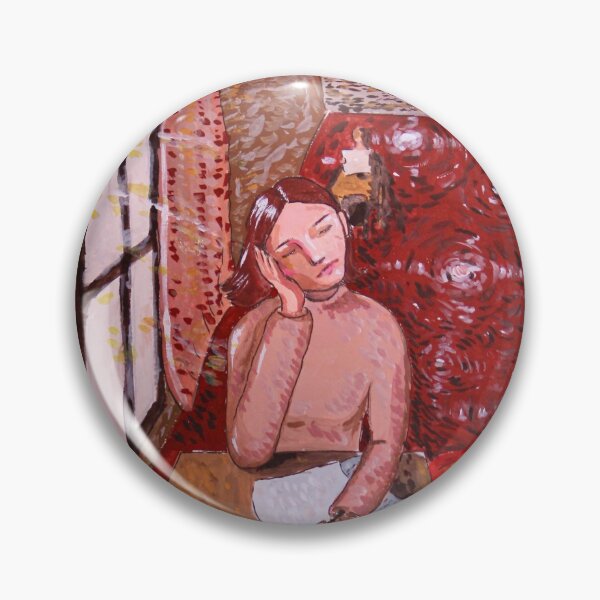 Item preview, asian woman studying in a cafe gouache painting designed and sold by wruby.