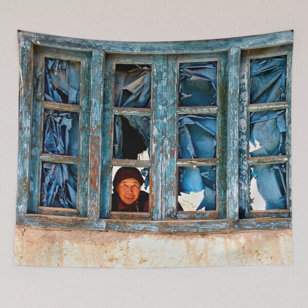 Item preview, Himalayan Lady at the Window Portrait designed and sold by worldways.