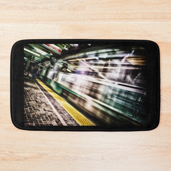 Item preview, MBTA Green Line Train Trolley in Motion in Subway Station designed and sold by Stephen Orsillo.