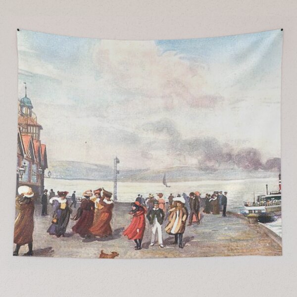 Item preview, Vintage Illustration of the Pier, Gourock, Inverclyde designed and sold by yourscotland.
