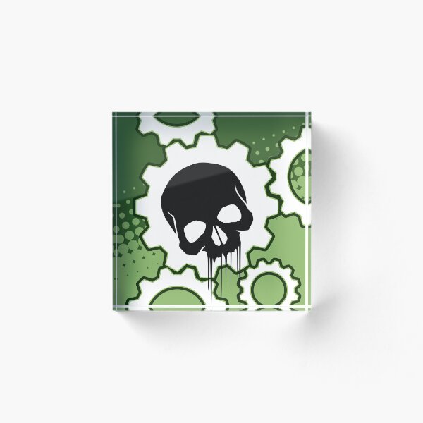 Item preview, A Clockwork Skull in Green designed and sold by iscaStudioArt.