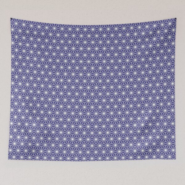 Item preview, Navy Indigo Purple Asanoha - Japanese Traditional Pattern designed and sold by KinitaDesign.