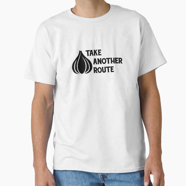 Item preview, TAKE ANOTHER ROUTE garlic shirt designed and sold by Kaynines.