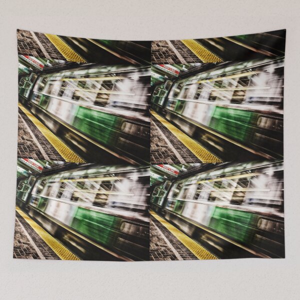 Item preview, MBTA Green Line Trolley in Motion in Subway Station designed and sold by Stephen Orsillo.