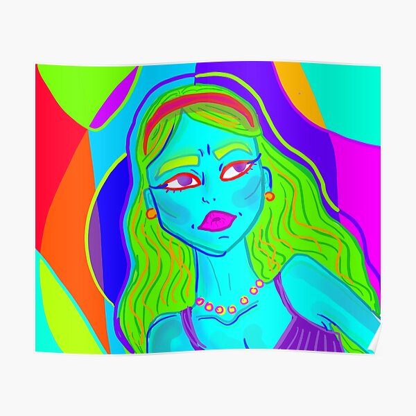 The Blue Girl Poster For Sale By Archie2013 Redbubble