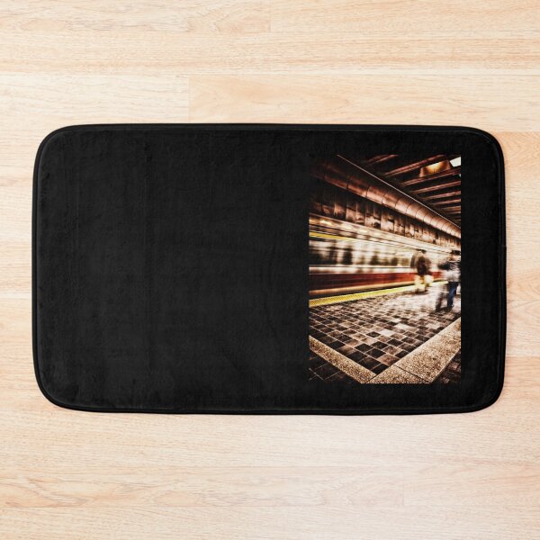 Item preview, MBTA Red Line Train in Motion in Subway Station with people designed and sold by Stephen Orsillo.
