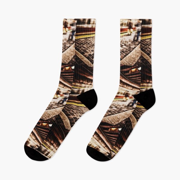Item preview, MBTA Red Line Train in Motion in Subway Station with people designed and sold by Stephen Orsillo.