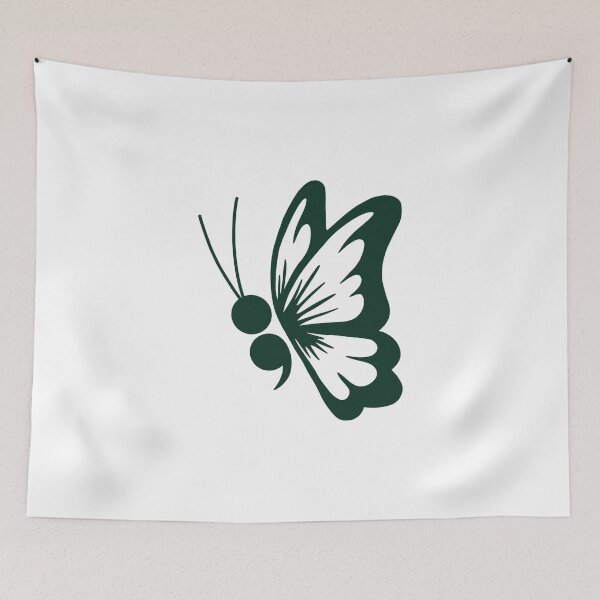 Item preview, suicide prevention semi-colon butterfly designed and sold by joslynn daly.