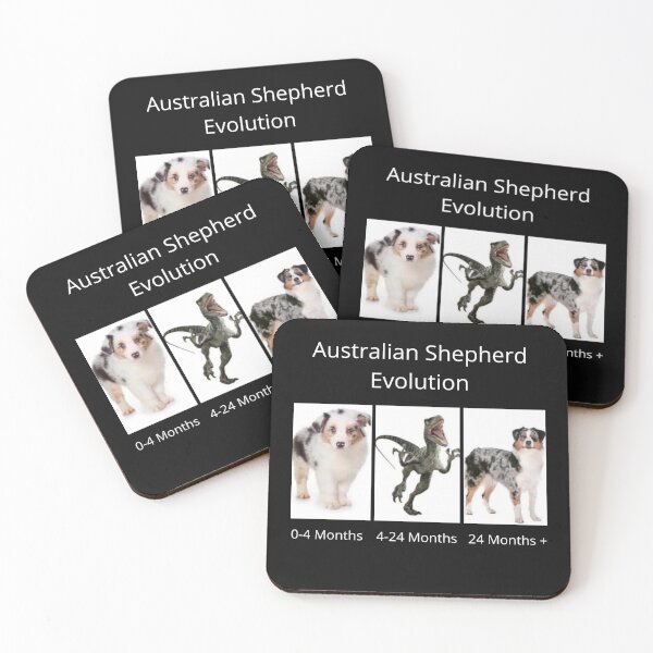 Item preview, Australian Shepherd Evolution designed and sold by WyldThyngDesyns.